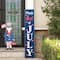 Glitzhome® 42.5" Lighted Wood Happy July 4th Porch Sign